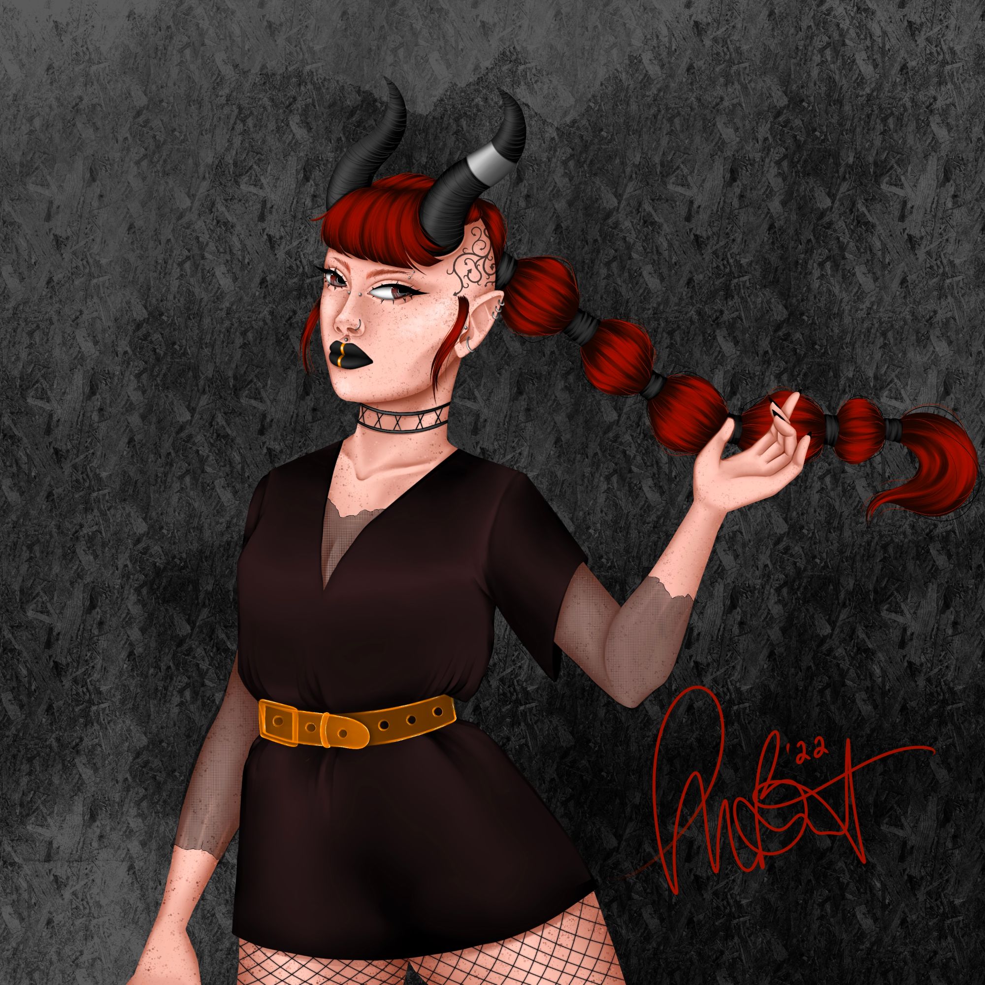 Original character illustration. Created in Procreate in 2022.