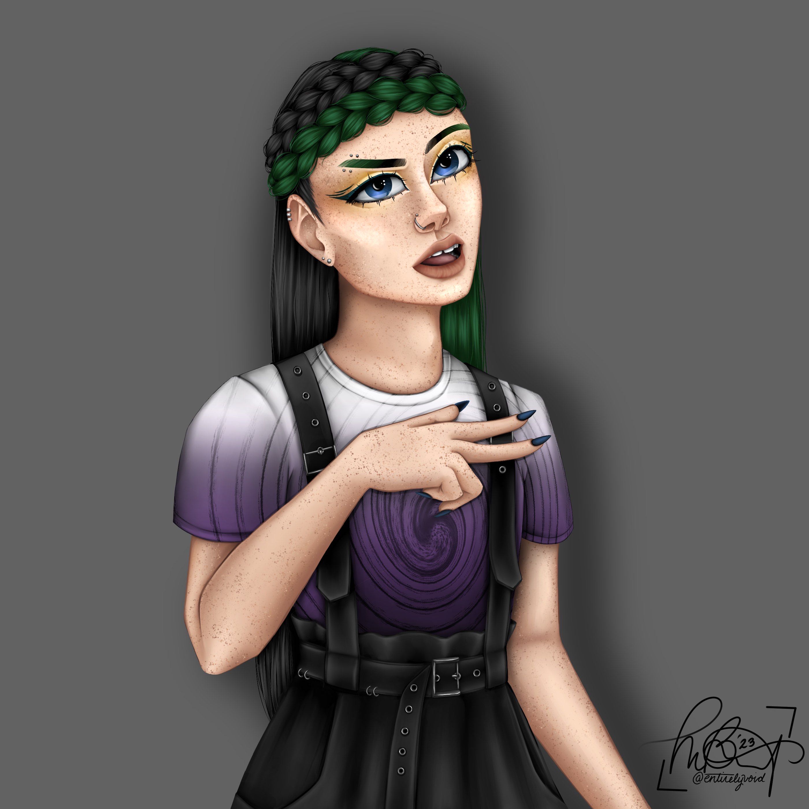 Original character illustration. Created in Procreate in 2023.