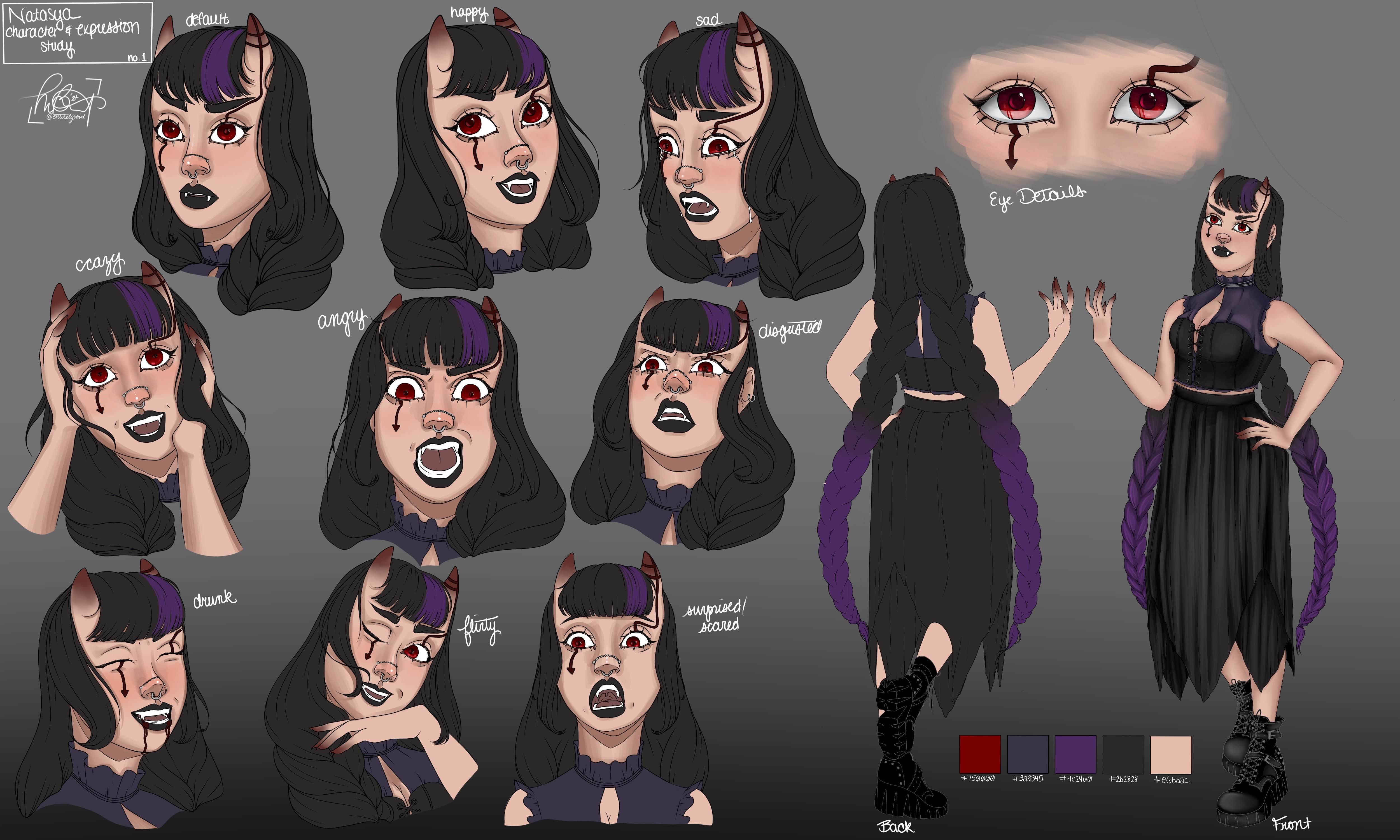 Original character study. Created in Procreate in 2024.