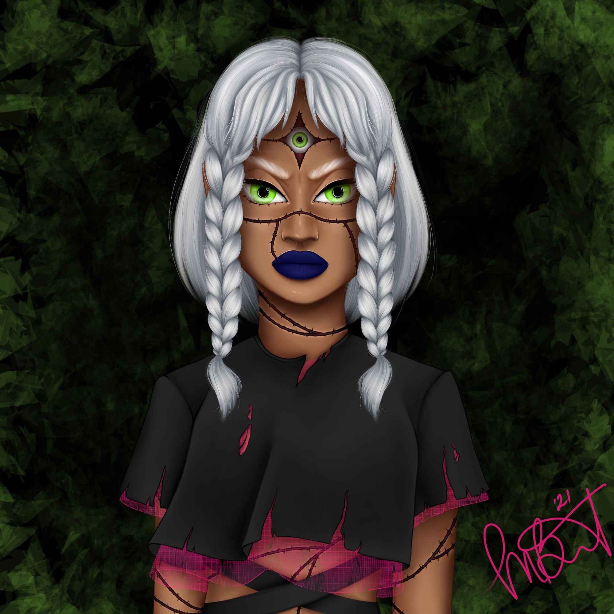 Original character illustration. Created in Procreate in 2021.