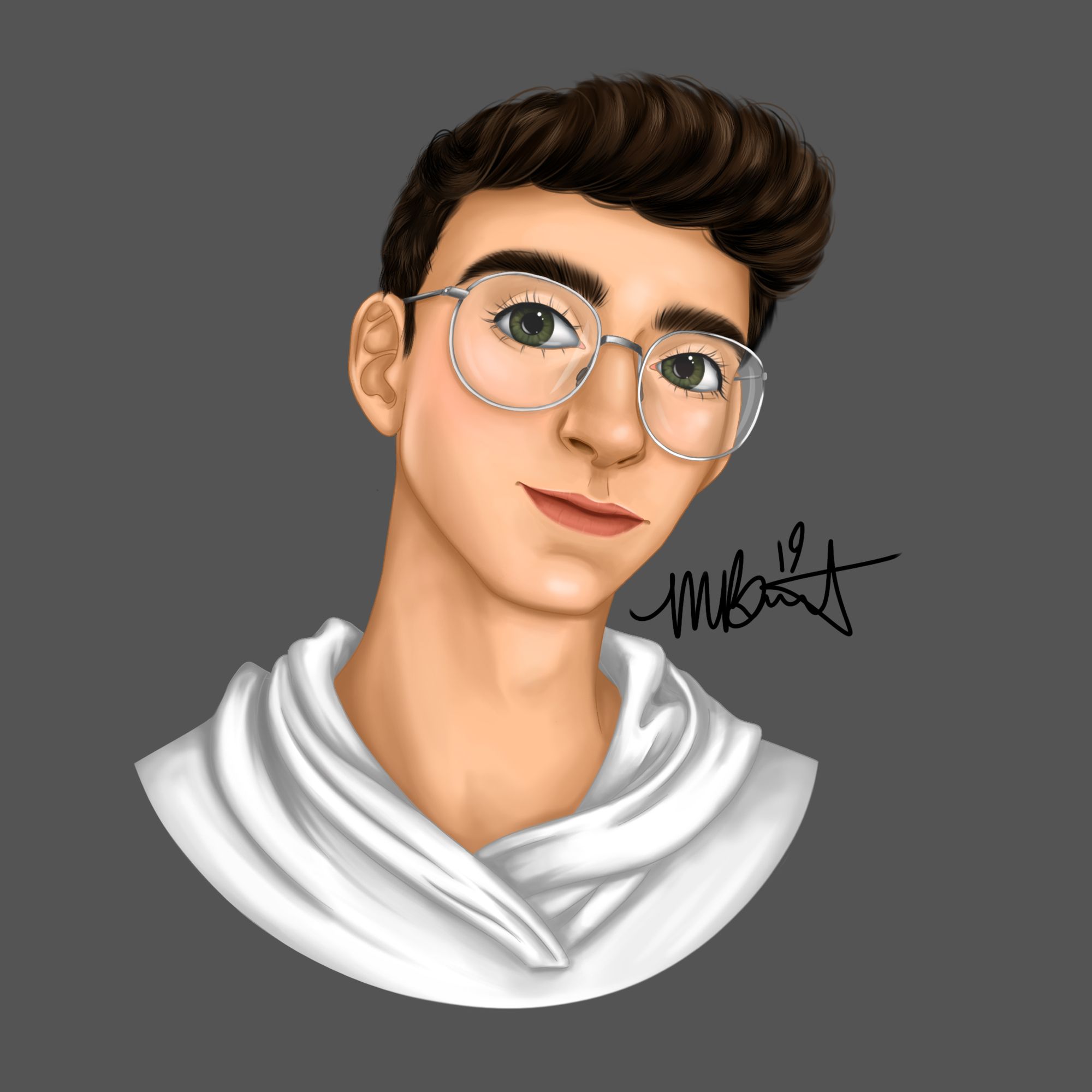 Commission Portrait. Created in Photoshop in 2019.