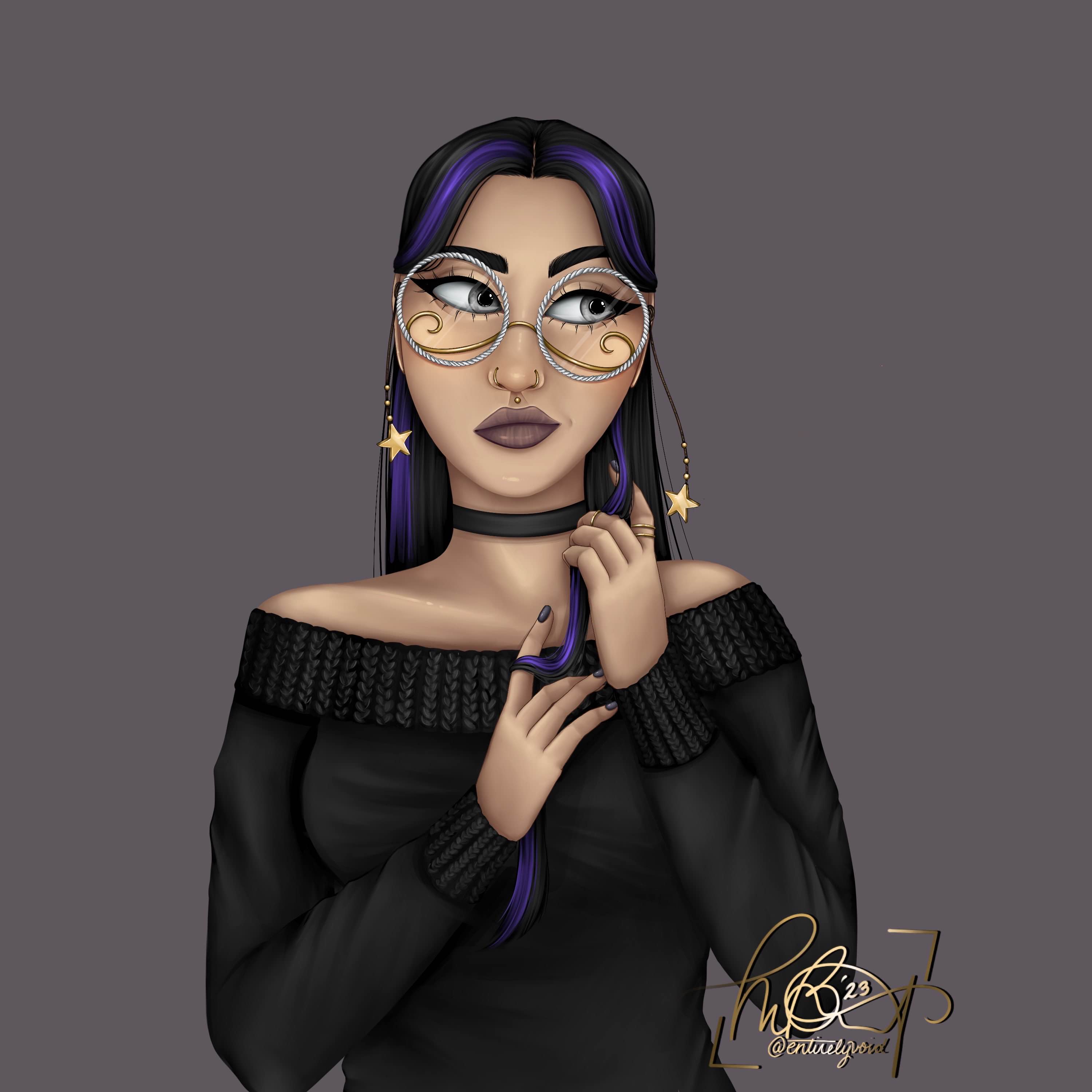 Original character illustration. Created in Procreate in 2023.